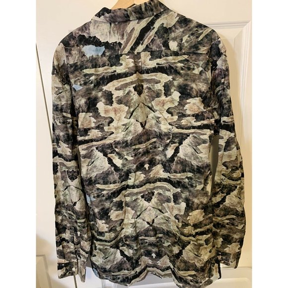 Marc Ecko Cut & Sew Men’s Sz XL Gray Button‎ Up Shirt Long Sleeve - Picture 8 of 8